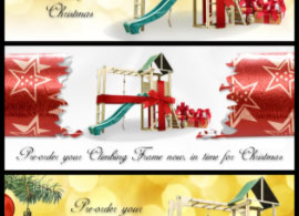 Christmas climbing frame banner
